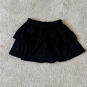 Elegant Black Tiered Skirt